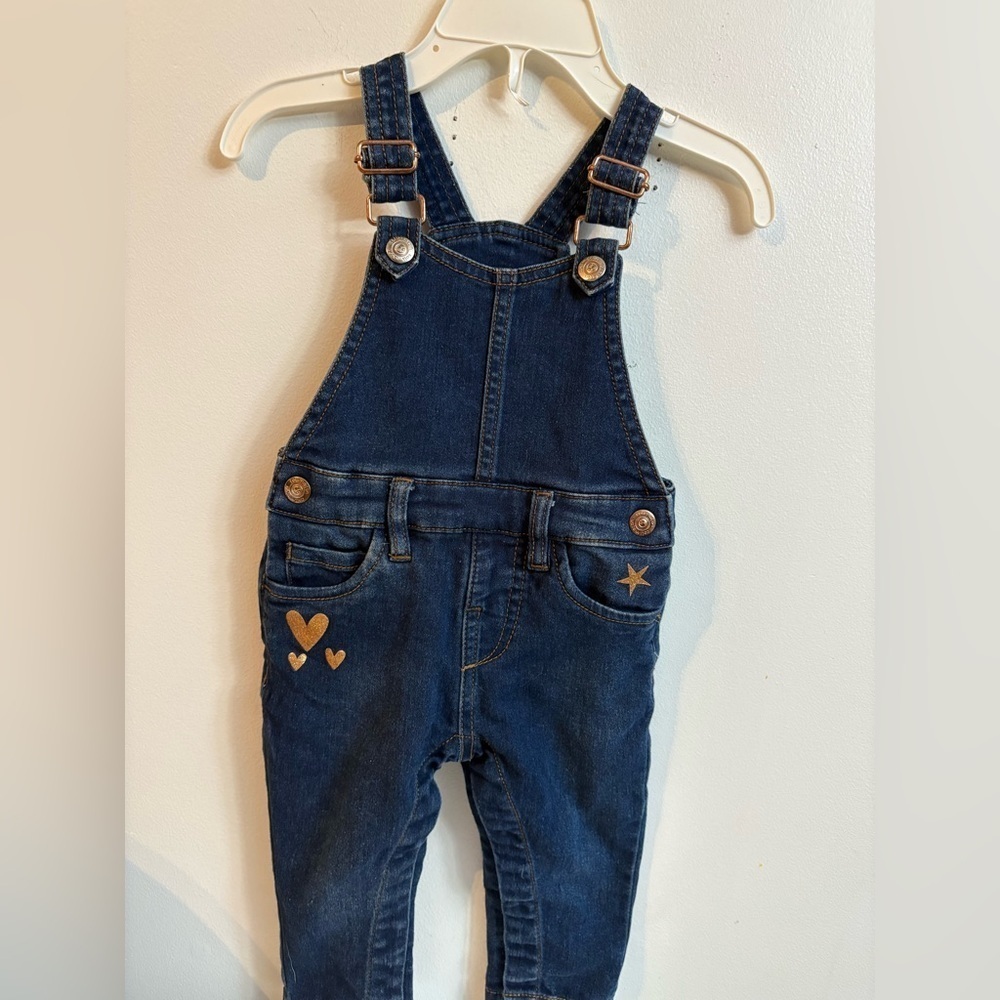 4/30$ Colimaçon denim overalls 9 months